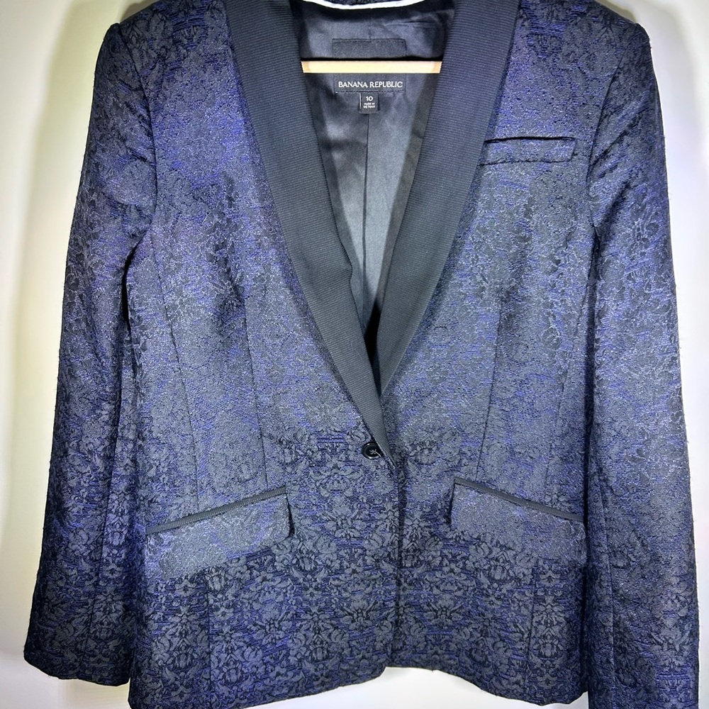 Banana Republic Women's Textured Blue Blazer
